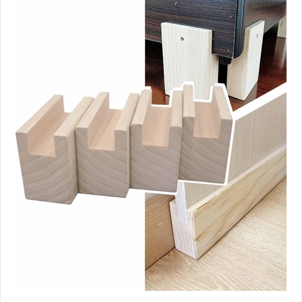Brand New  4 Pcs Wooden Furniture Risers